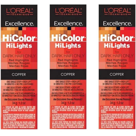 L'Oreal HiColor HiLights COPPER Permanent Hair Color Tint HC-05104 (3 Pack) - Picture 5 of 5